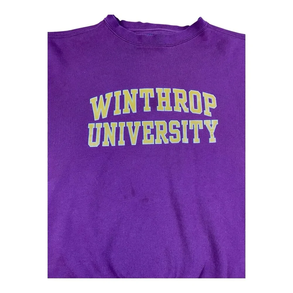 Vintage Jansport Winthrop University Pullover Sweatshirt Unisex Size MEDIUM‎ - Picture 2 of 8